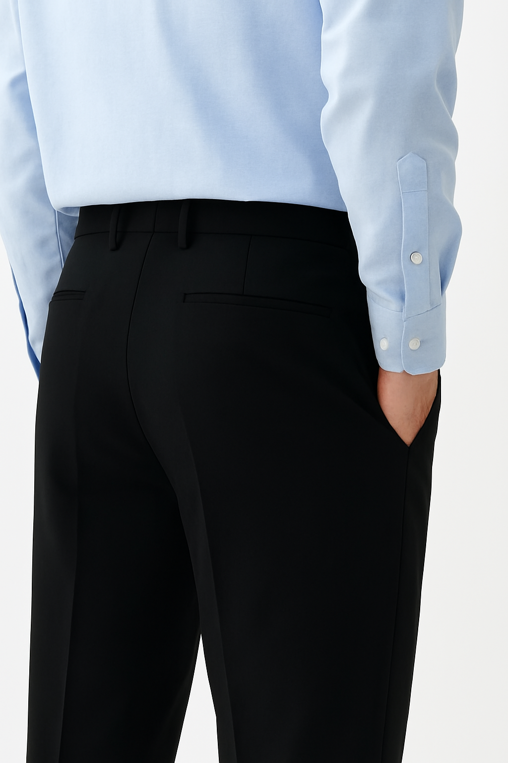 Relaxed Fit Tailored Black Pants