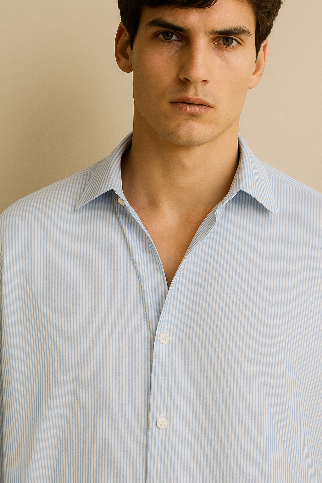 Relaxed Fit Blue Striped Shirt