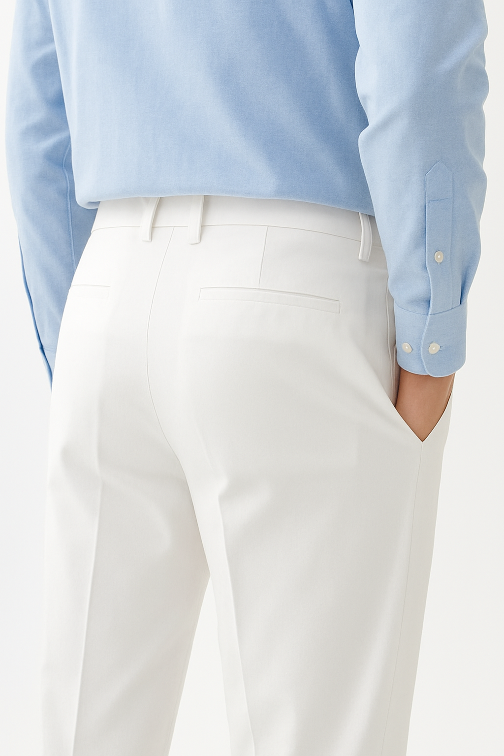 Relaxed Fit Tailored White Pants